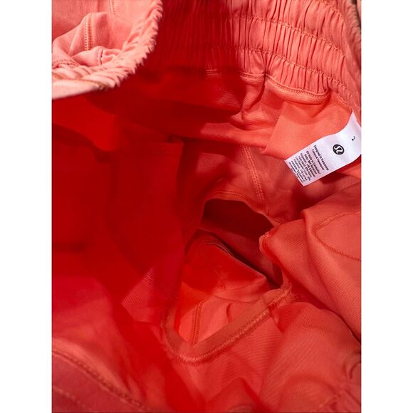 Lululemon Hotty Hot Coral Orange High Rise Shorts With Brief Size 2 - Picture 5 of 6